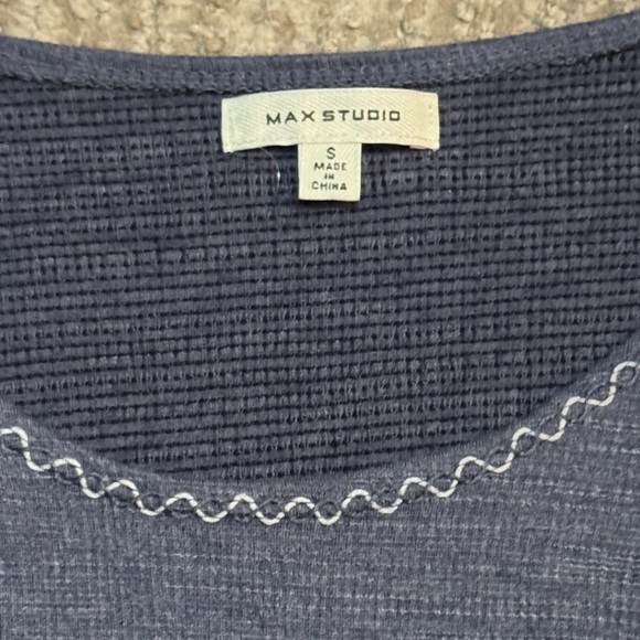 Navy Ruffle Sleeve Tee - Picture 2 of 4